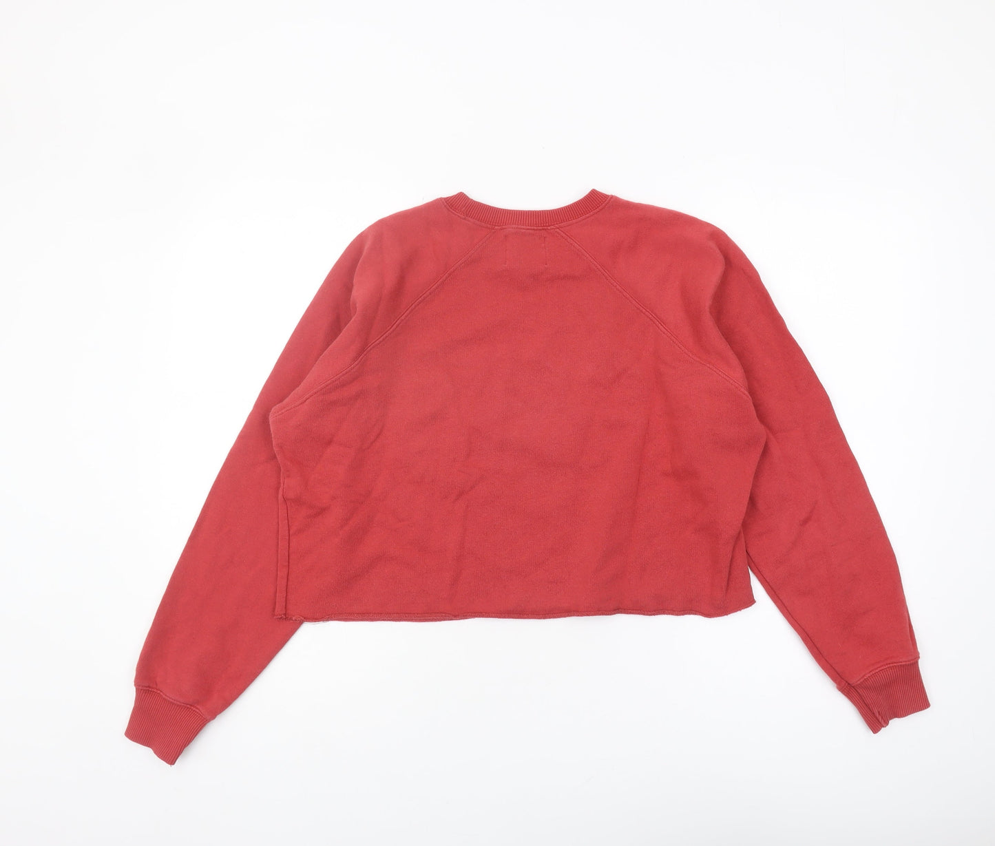 Pull&Bear Women's Red Crew Neck Sweatshirt Size 8