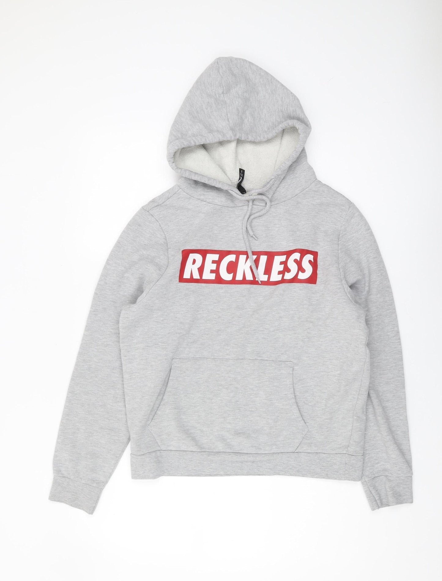 FB Sister Women's Grey Pullover Hoodie, Size S, Logo, Casual