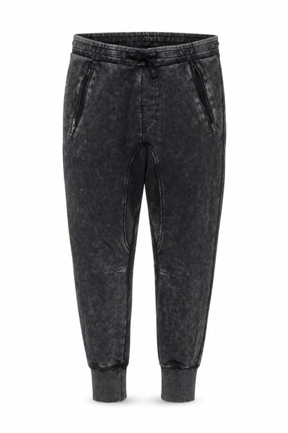 Women's Black Joggers with Zips - Size S