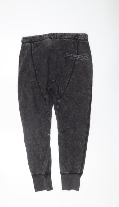 Women's Black Joggers with Zips - Size S