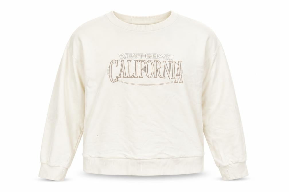 Stradivarius Women’s Ivory Pullover Sweatshirt M