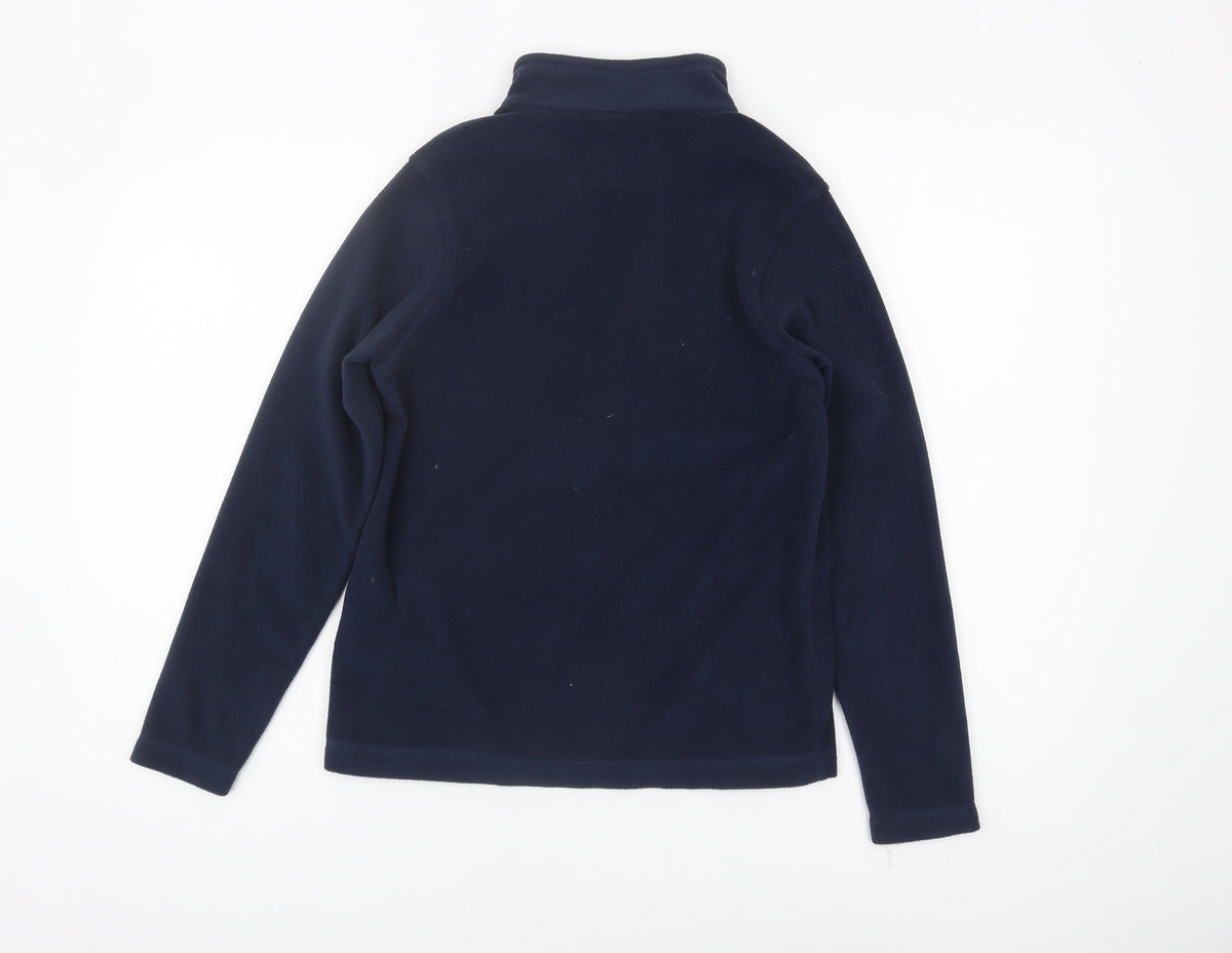 Back view of Regatta boys’ blue fleece 1/4 zip sweatshirt, size 13, years