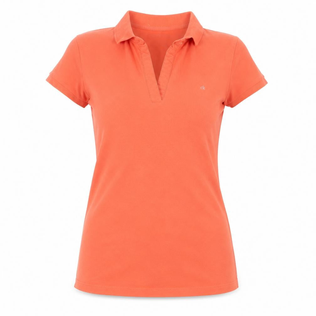 Calvin Klein Jeans Orange Polo Shirt XS Women's Casual