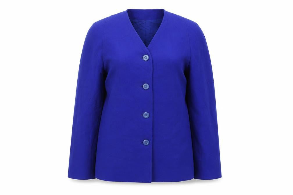 Viyella Women's Blue Blazer UK 10, Single-Breasted