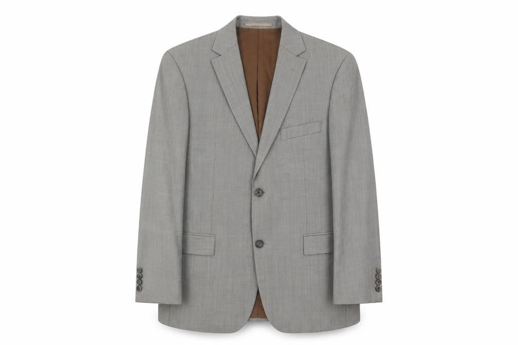 Hugo Boss Men's Grey Striped Blazer Size 40R
