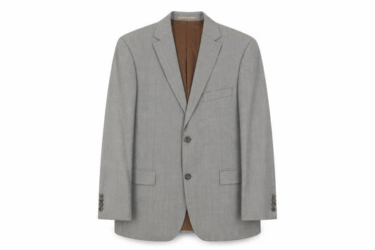 Hugo Boss Men's Grey Striped Blazer Size 40R