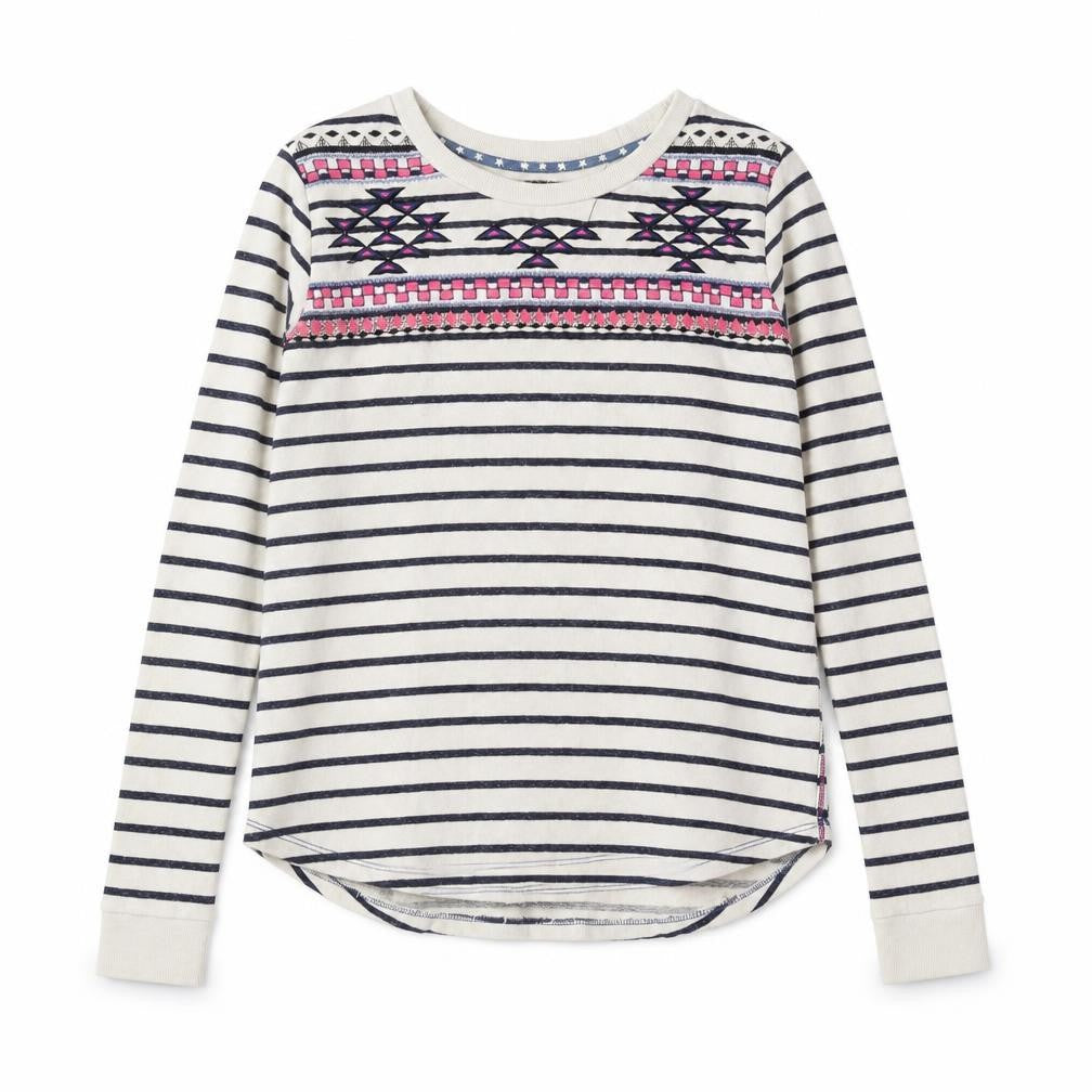 Hilfiger Denim Women's XS Ivory Striped Sweatshirt