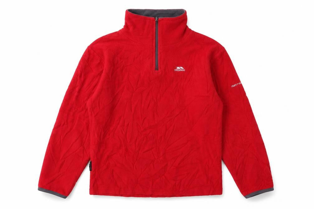 Trespass Boys Red Fleece Sweatshirt 11-12 Yrs Pullover Style