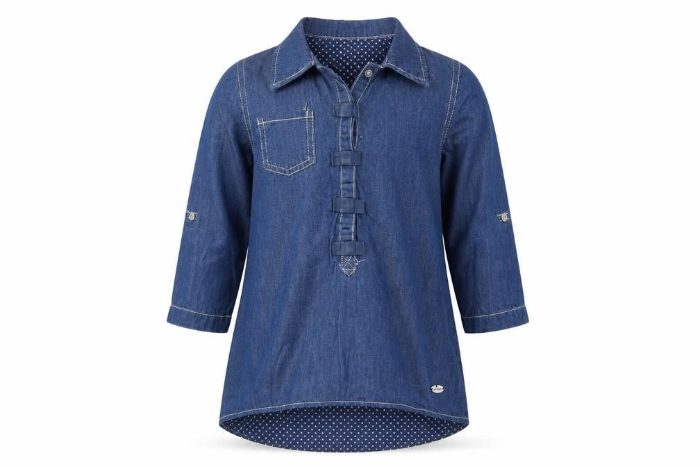 Jasper Conran Junior Girls Blue Cotton Blouse 4-5 Years