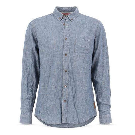 Ben Sherman Men's Blue Cotton Chambray Shirt S