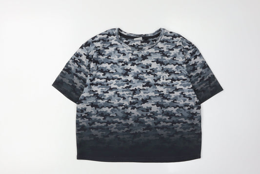 Holyfield Girls' Grey Camouflage T-Shirt L Basic Style