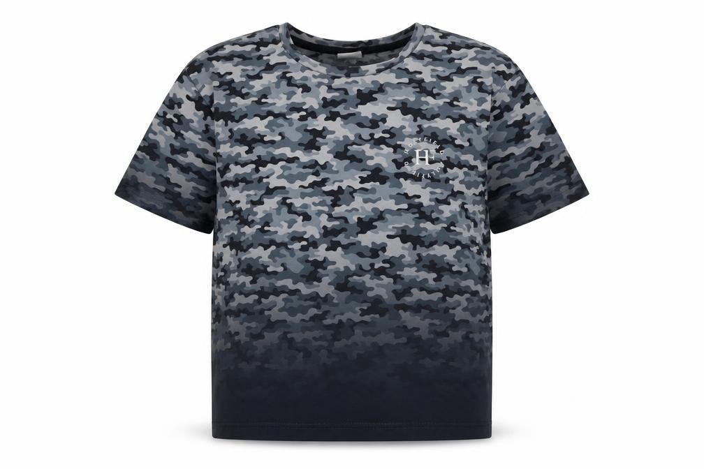 Holyfield Girls' Grey Camouflage T-Shirt L Basic Style