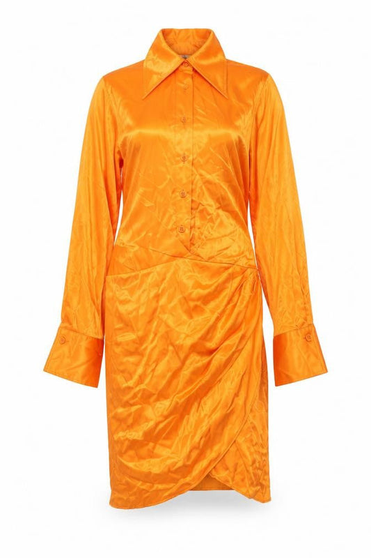 Zara Women's Orange Shirt Dress, Size S, Casual Style