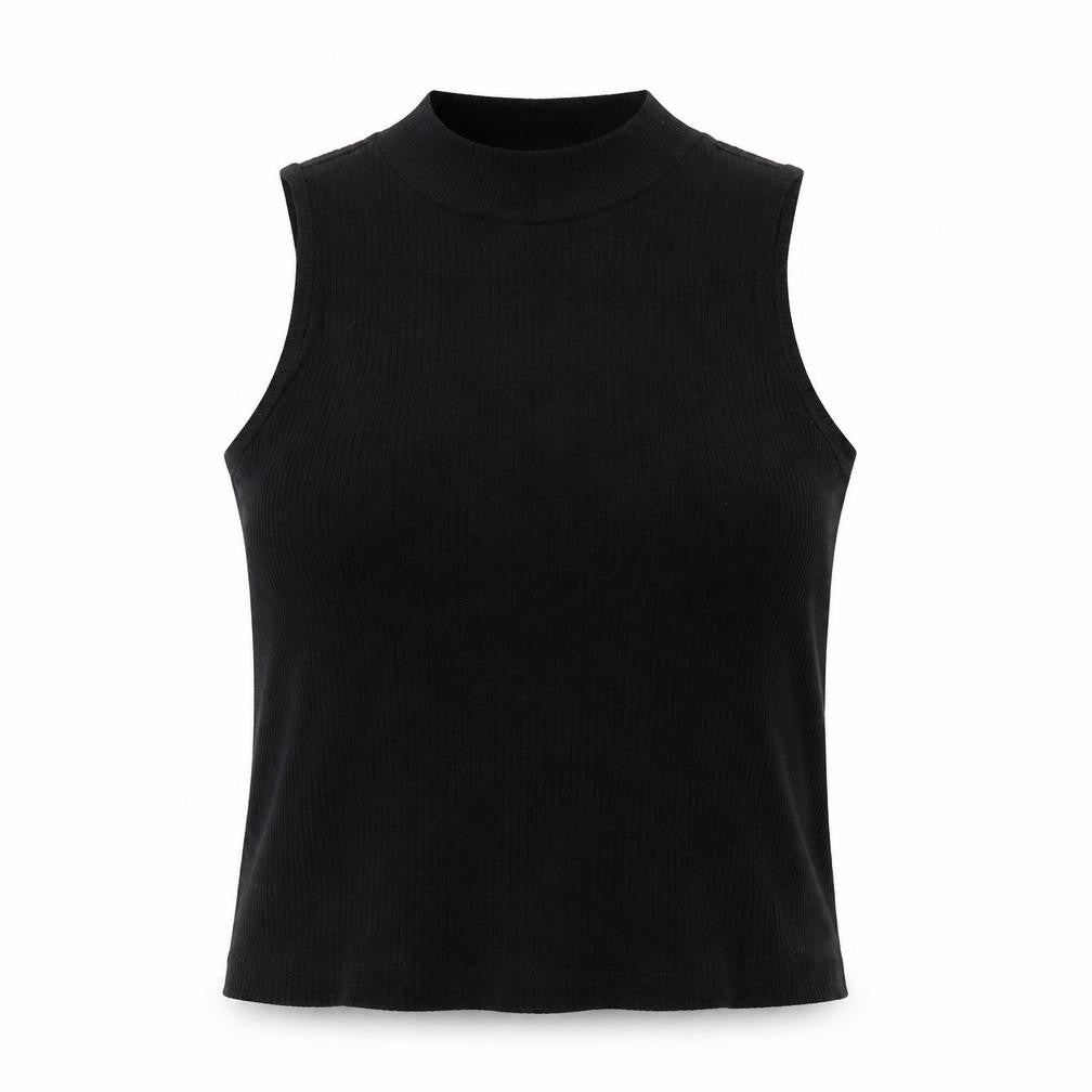 Old Navy Women's Black Mock Neck Tank Top L