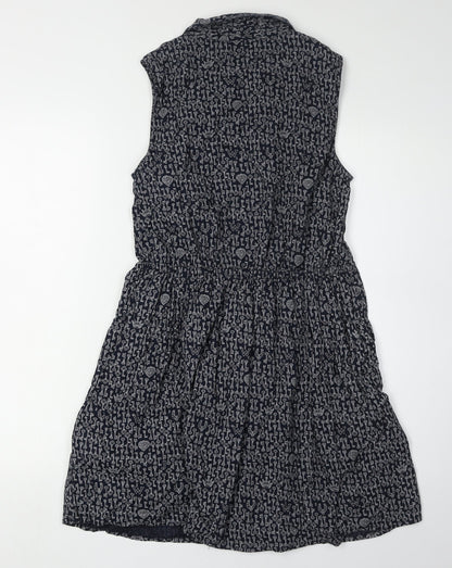 Jack Wills Women's Black Sleeveless Collared Dress