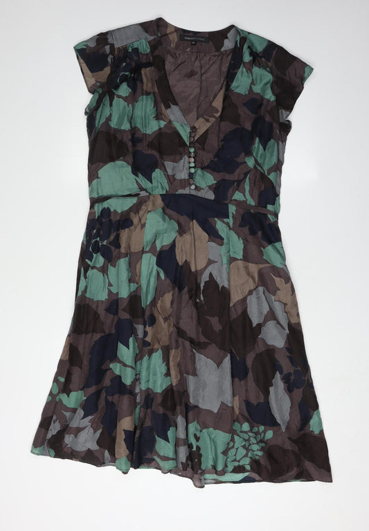 Great Plains Women's Multicoloured XL V-Neck Dress