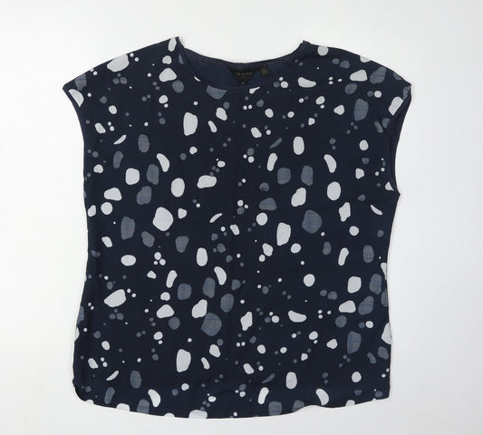 Ted Baker Women's Blue Geometric Blouse Size 12