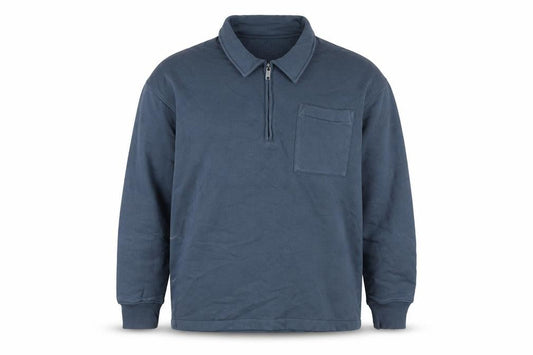 Next Men's XL Blue Collared Zip Sweatshirt