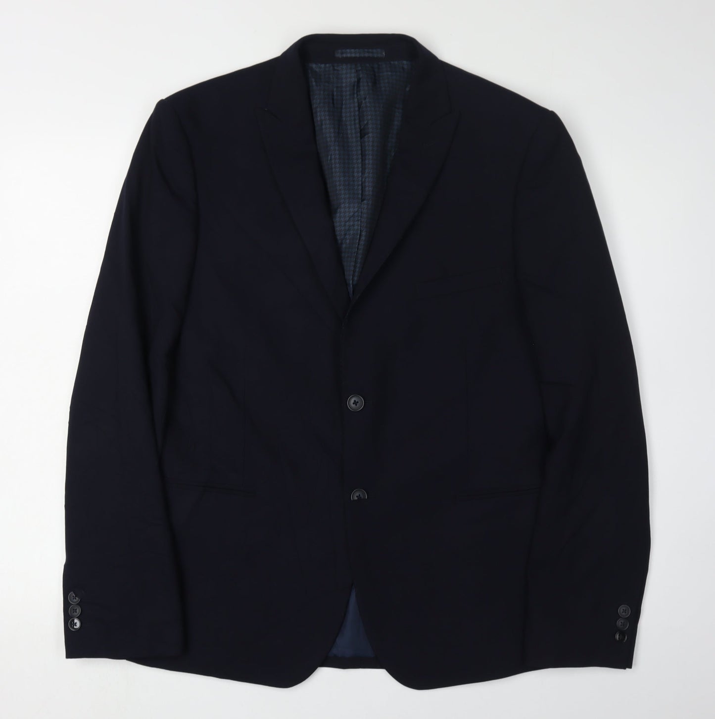 M&S Men's Blue Slim Fit Blazer, Size 42R, Formal Style