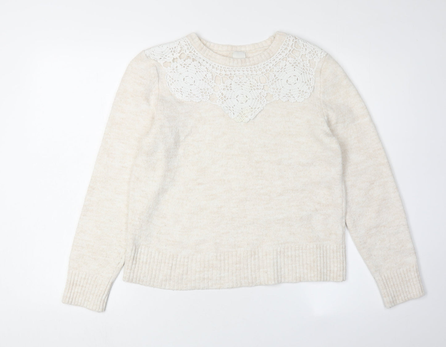 River Island Women's Beige Pullover Jumper Size 12