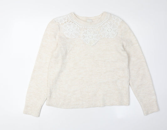 River Island Women's Beige Pullover Jumper Size 12