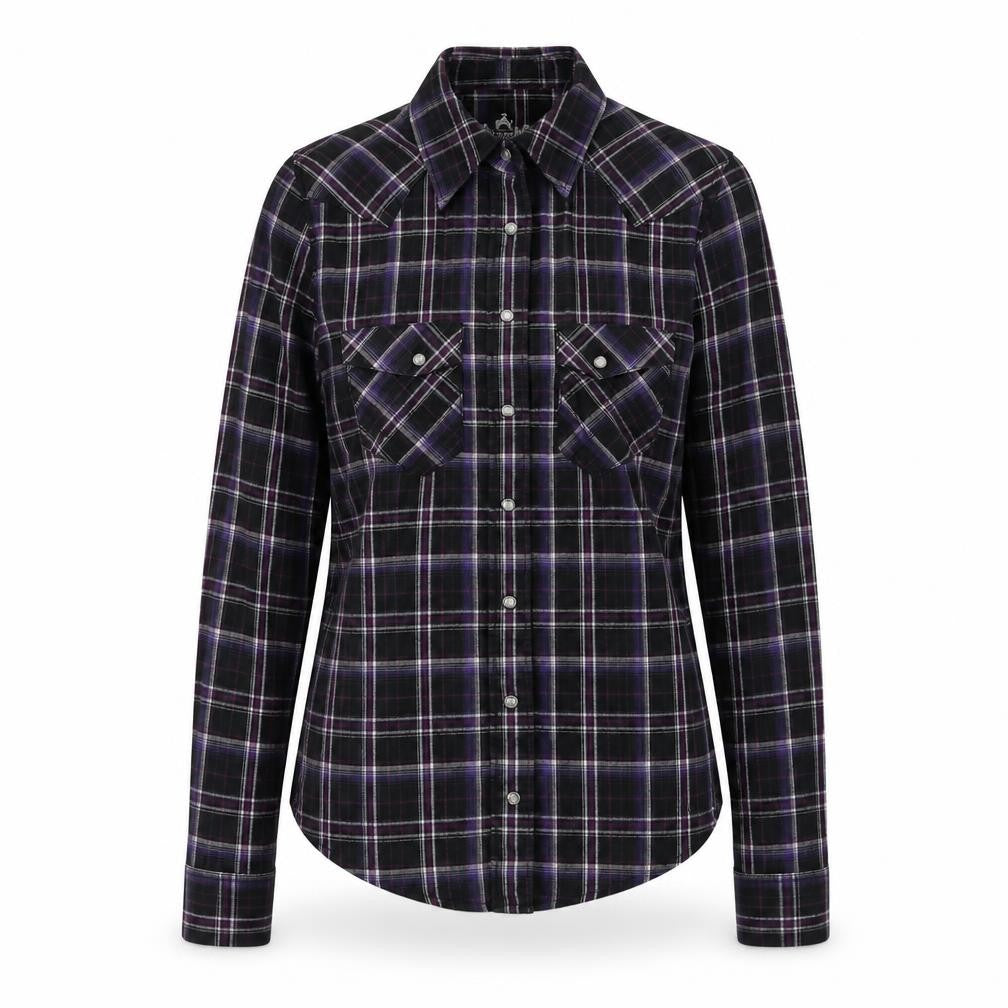 Wrangler Women's Multicoloured Plaid Button-Up Flannel Shirt XS