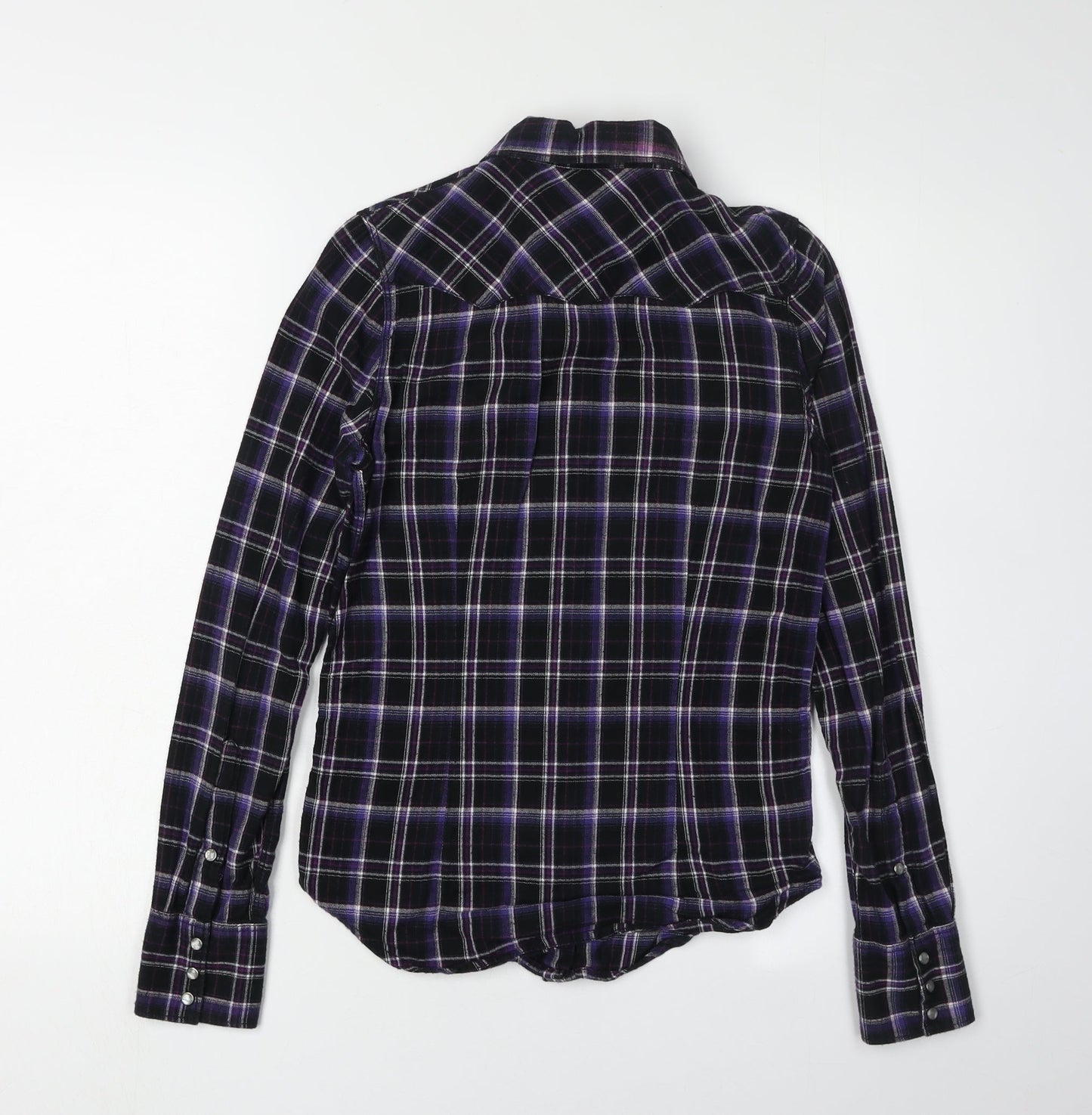 Wrangler Women's Multicoloured Plaid Button-Up Flannel Shirt XS