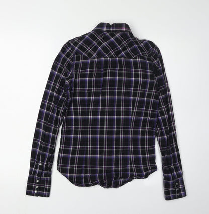 Wrangler Women's Multicoloured Plaid Button-Up Flannel Shirt XS