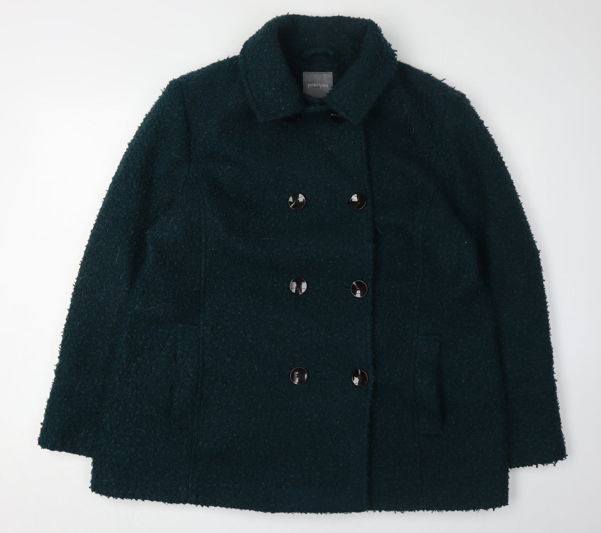 Principles Women's Blue Pea Coat Size 22