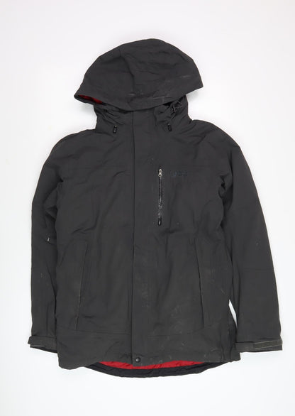 North Ridge Men's Black Hooded Parka Jacket M