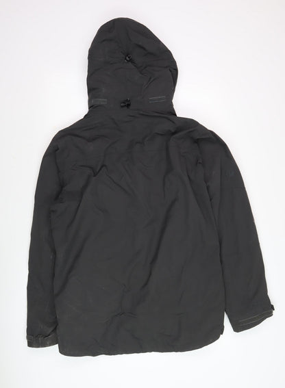 North Ridge Men's Black Hooded Parka Jacket M
