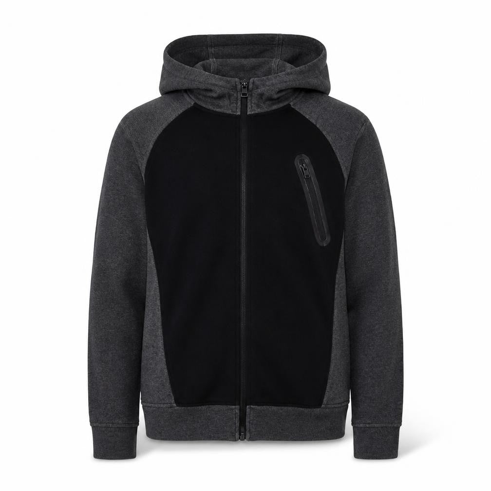 Jack & Jones Men's Black Full Zip Hoodie