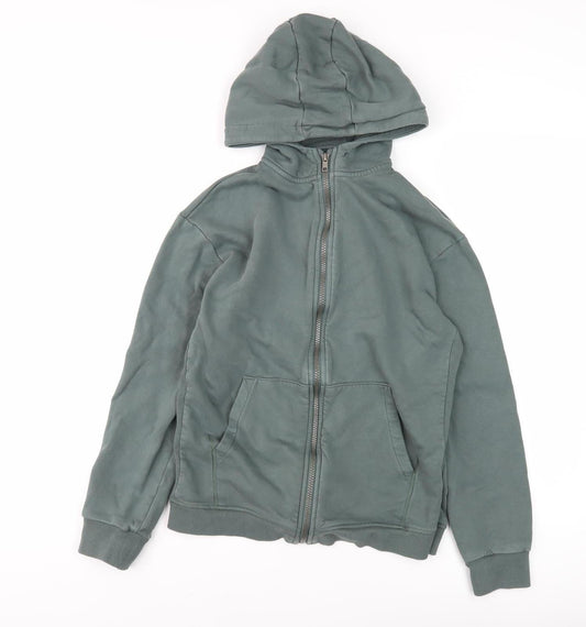 Marks and Spencer Boys Green Full Zip Hoodie 13-14 Years