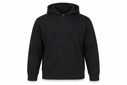 Soft Grey Men's Black Pullover Hoodie - Size L