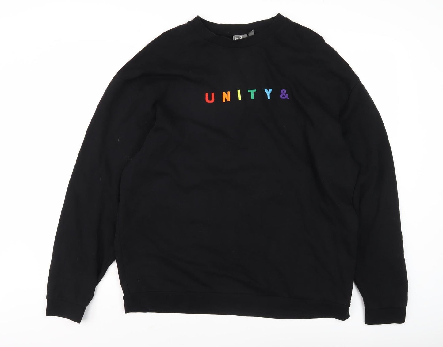 ASOS Men's Black Pullover Sweatshirt, M, Graphic Print