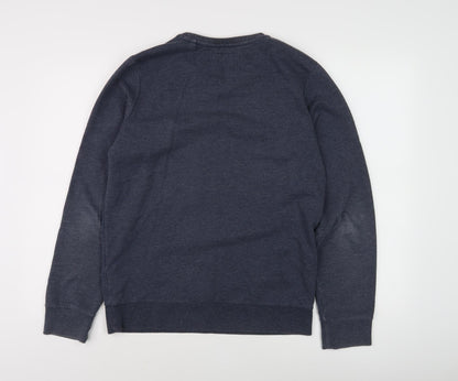 Back view of Red Herring Men's Grey Sweatshirt, M, Graphic Print