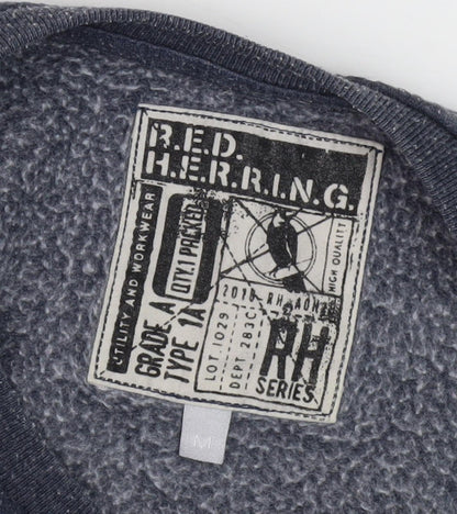 Close-up detail of Red Herring Men's Grey Sweatshirt, M, Graphic Print