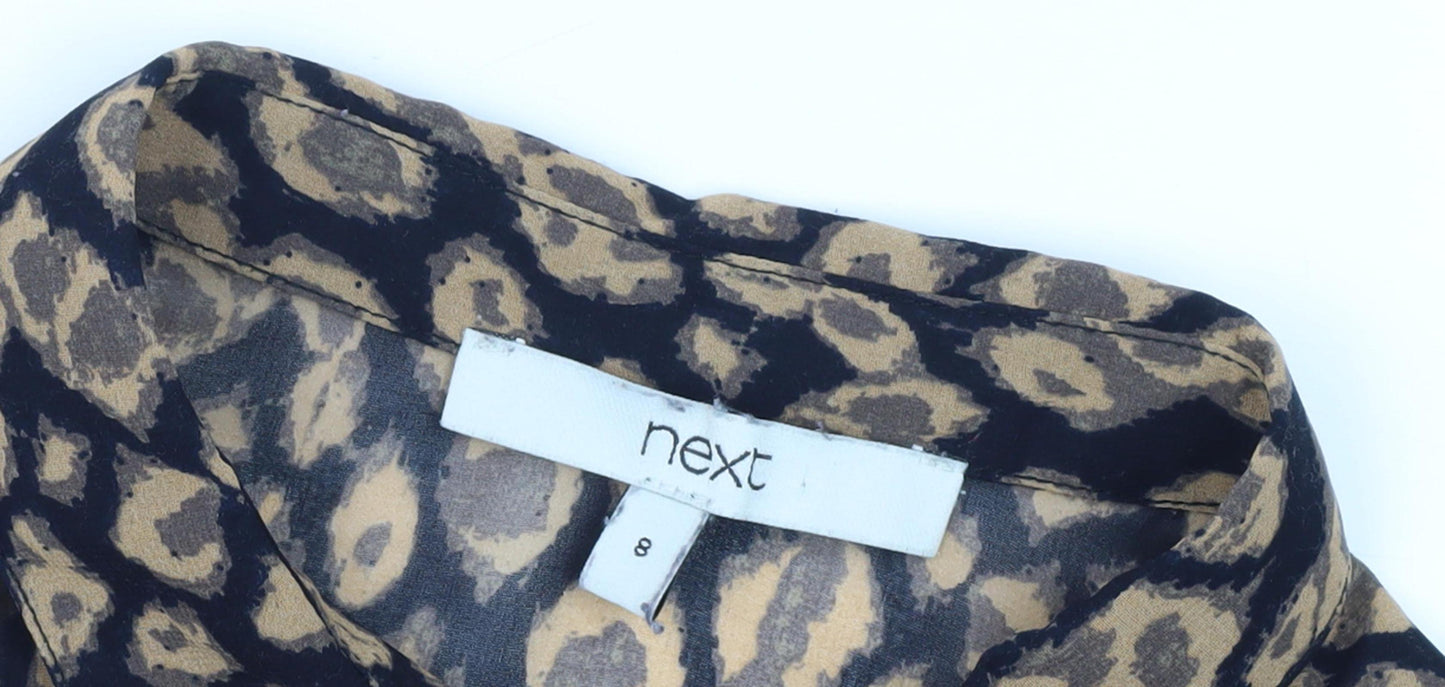Next Women's Multicoloured Animal Print Blouse, Size 8