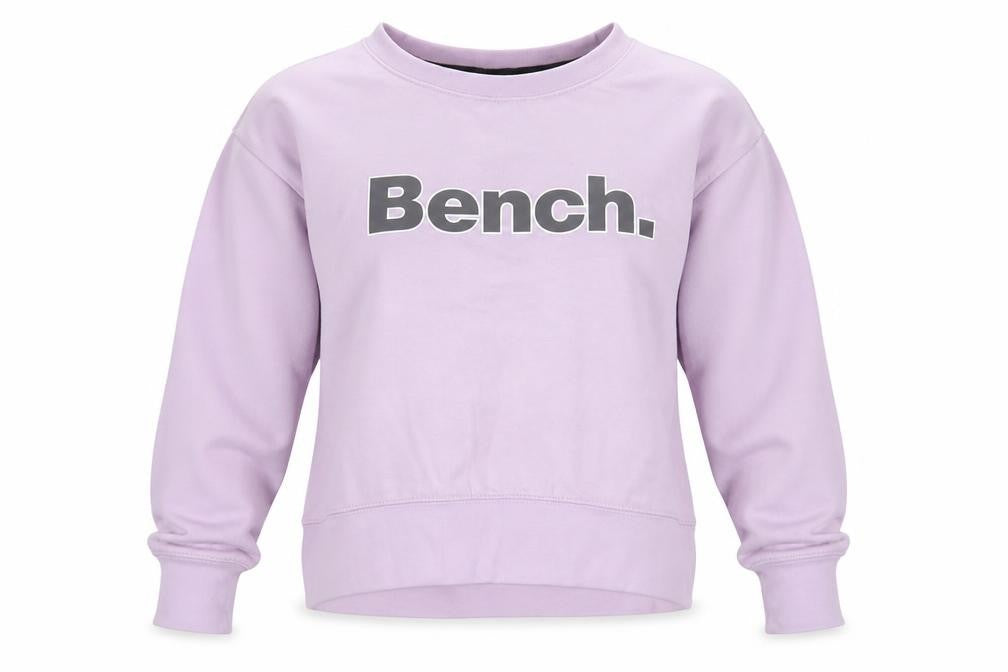 Bench Women's Purple Graphic Printed Crew Neck Sweatshirt Size M