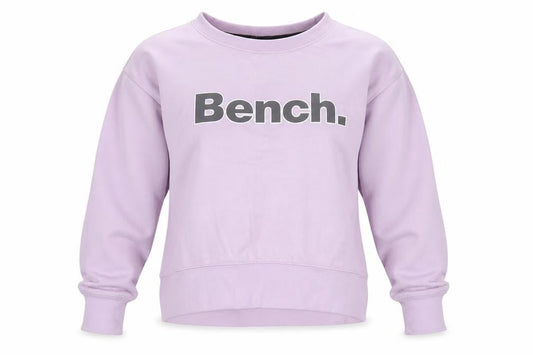 Bench Women's Purple Graphic Printed Crew Neck Sweatshirt Size M