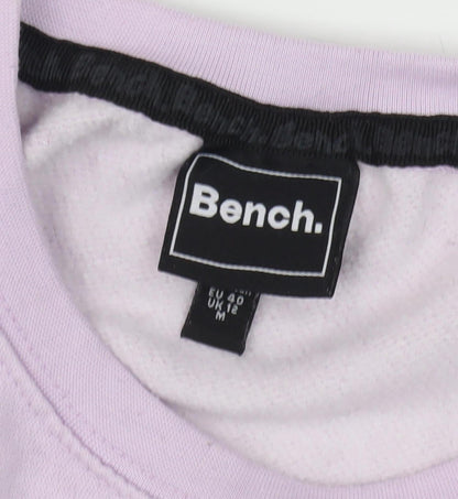 Bench Women's Purple Graphic Printed Crew Neck Sweatshirt Size M