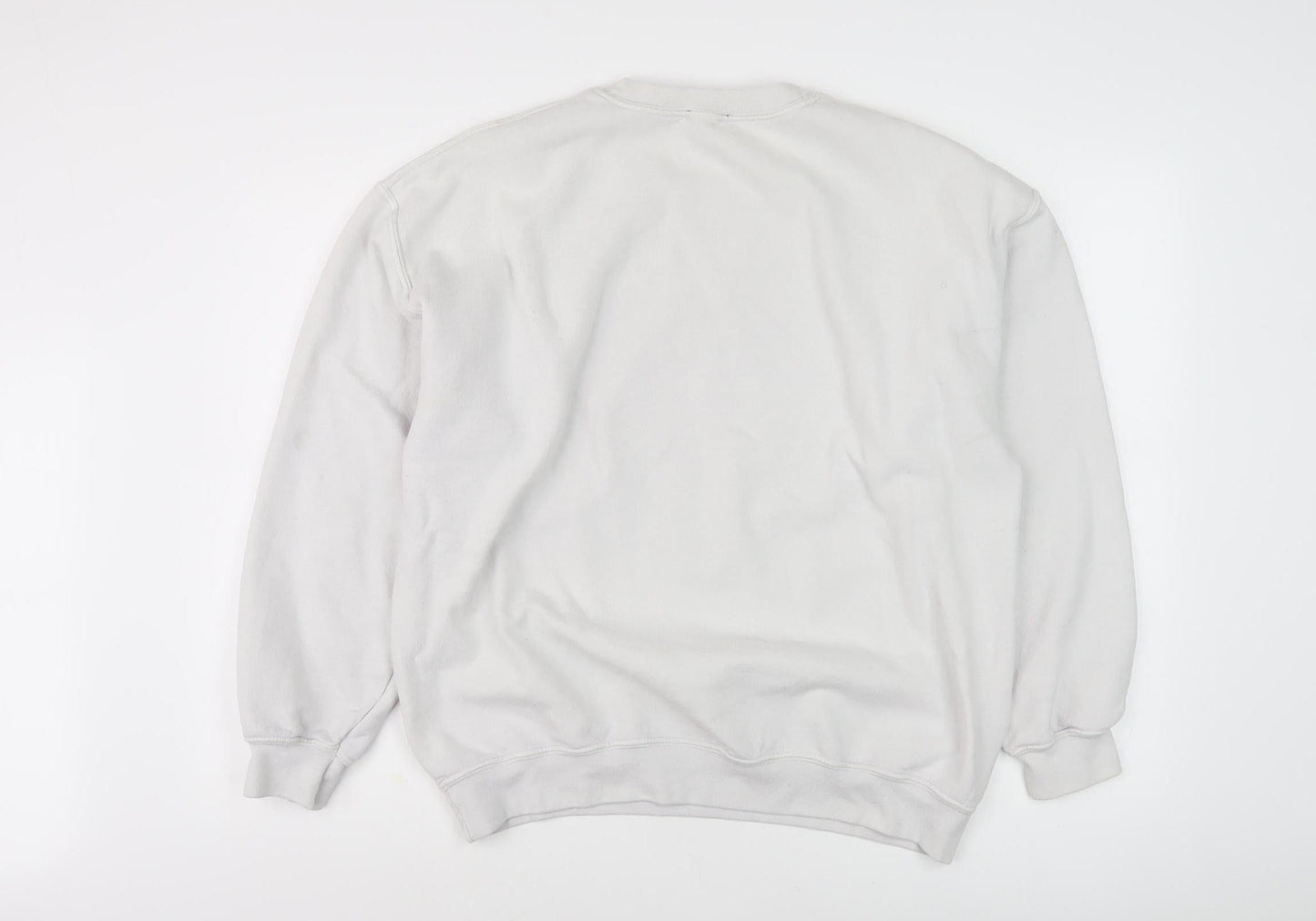 New Look White 1982 Graphic Sweatshirt M Unisex Adults