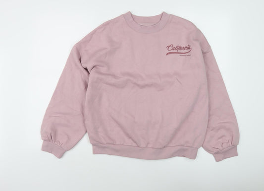 Marks and Spencer Teens Pink Graphic Sweatshirt, Size 14