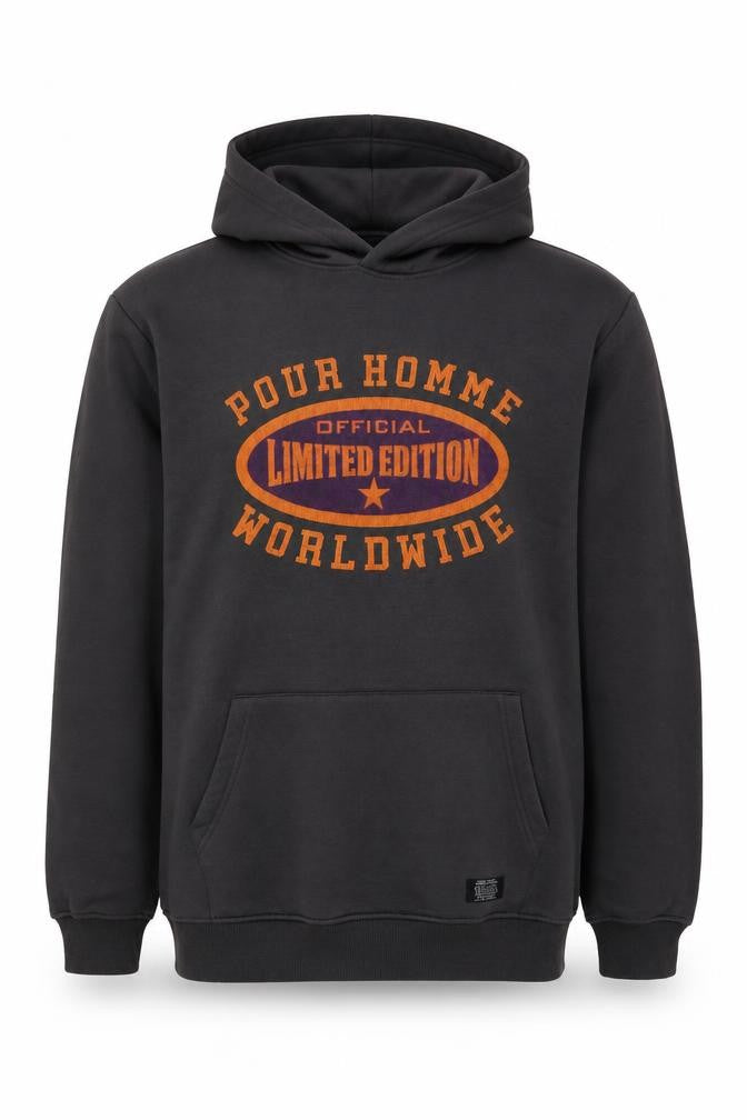 boohooMAN Men's Black Pullover Hoodie L