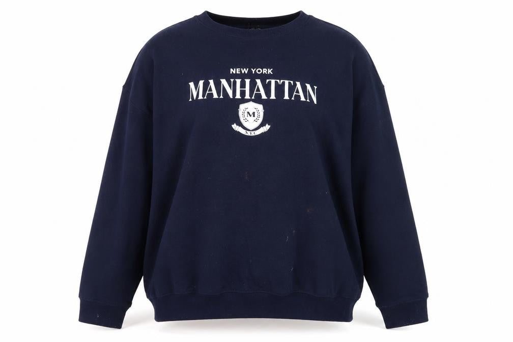 New Look Women's Blue Pullover Sweatshirt with Graphics