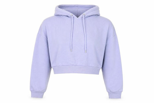 Monki Women's Blue Cotton Pullover Hoodie, Size S
