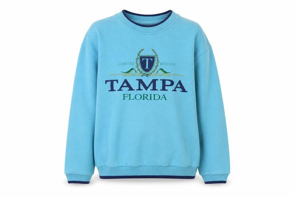 Blue Unisex Pullover Sweatshirt M - Travel Theme