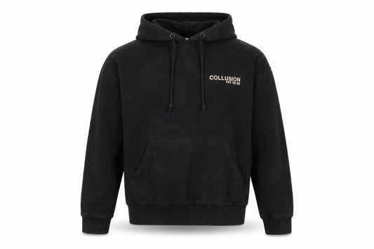 Collusion Unisex Black Graphic M Hoodie Pullover