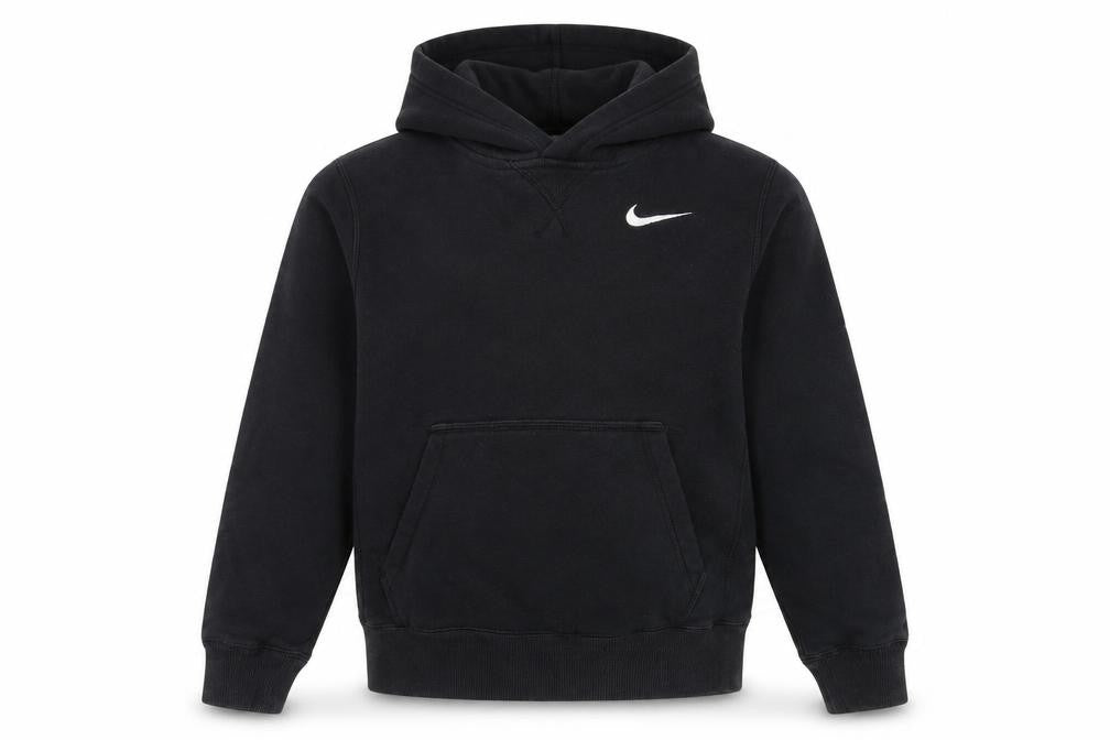 Nike Boys Black Pullover Hoodie - Size S, Logo, Casual