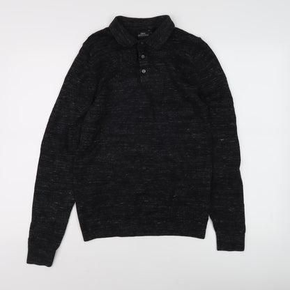 Next Men's Black Collared Jumper Size S
